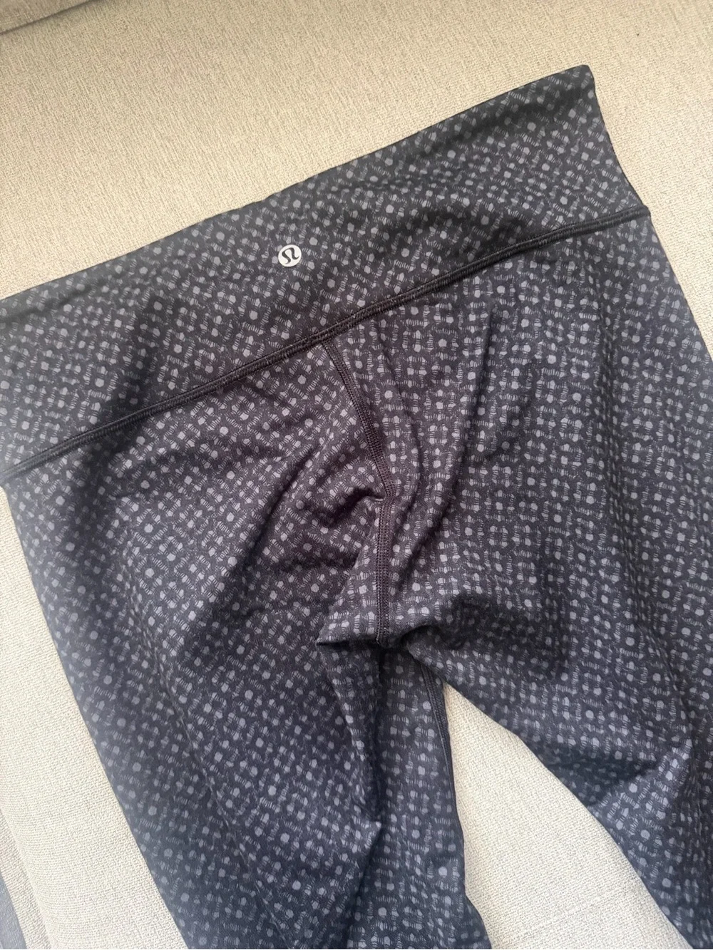 lululemon Black Textured High-Rise Leggings